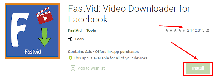 FastVid ব্যবহারের মাধ্যমে ফেসবুক ভিডিও ডাউনলোড