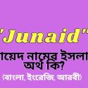 জুনায়েদ নামের অর্থ কি? | Junaid Name Meaning In Bengali